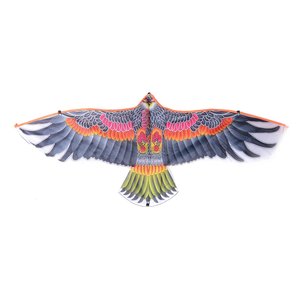 1Pc Outdoor Speelgoed Tuin Doek Eagle Kite Grote Vliegende Platte Eagle Bird Kite Voor Kinderen Vliegende Vogel Vliegers Windzak willekeurige Kleur