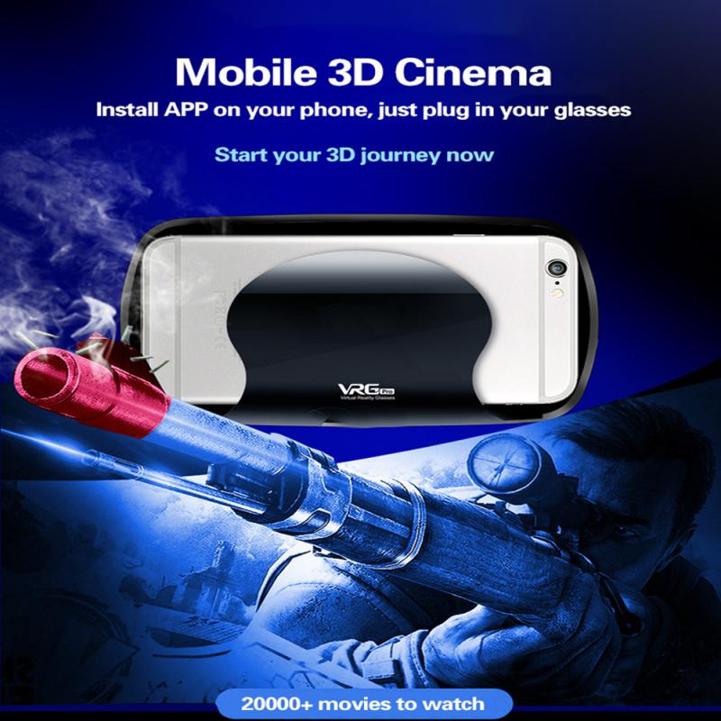 5~7inch VRG Pro 3D Glasses Virtual Reality Full Screen Visual Wide-Angle VR Glasses For 5 To 7 Inch Smartphone Eyeglasses