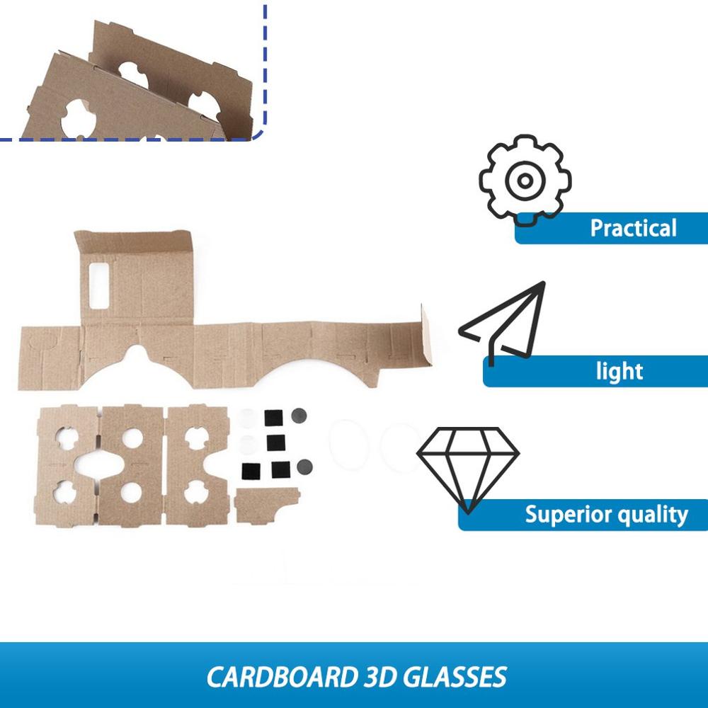 Ulter Chiaro di Cartone FAI DA TE 3D VR Bicchieri di Realtà Virtuale Per Smartphone di Alta qualità FAI DA TE Magnete Google Cartoni Occhiali