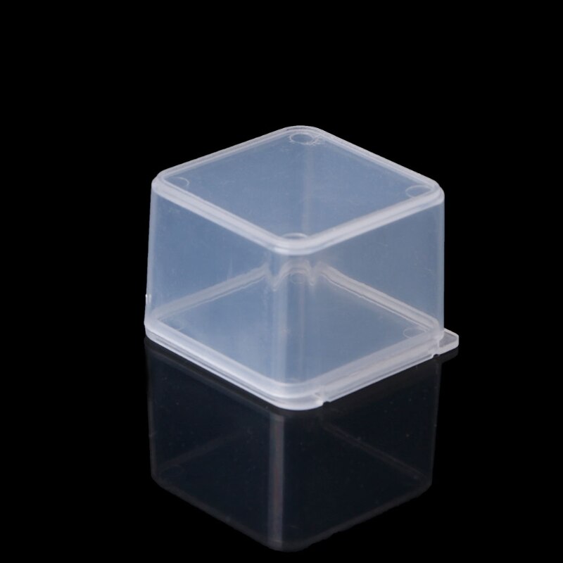 Plastic Vierkante Clear Plastic Containers Sieraden Kralen Storage Ring Case Ketting Organisator Sieraden Opbergdozen