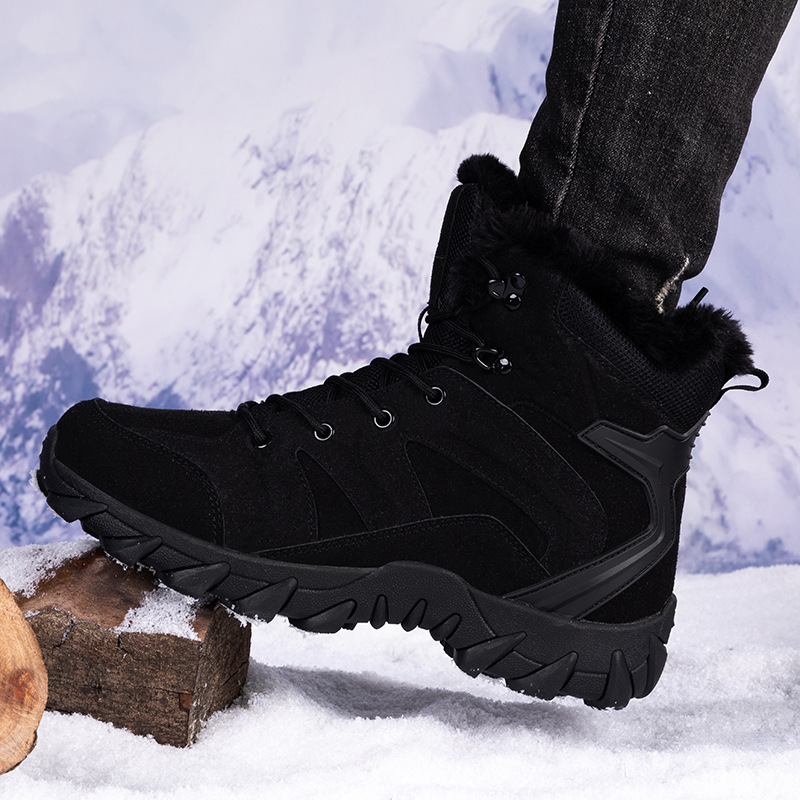 Botas de invierno cálidas para hombre y mujer, botines tácticos militares, zapatos de algodón para escalada al aire libre, zapatos clásicos para el desierto, botas de nieve