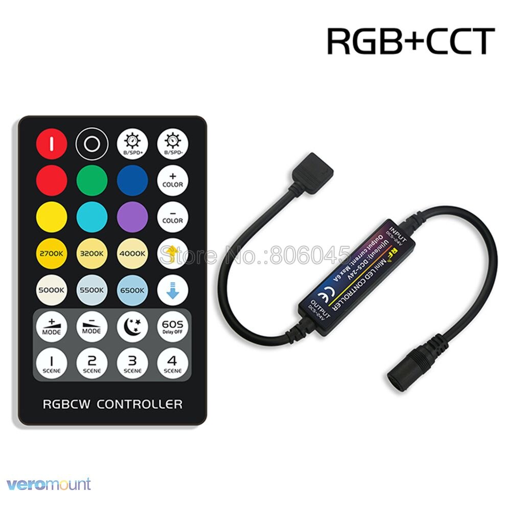 RF14 17 21 28 Key Mini Led Light Strip Controller Voor 5050 Dim Rgb Rgbw Rgbcct 4pin 5pin 6pin Led verlichting Tape Controller DC5-24V