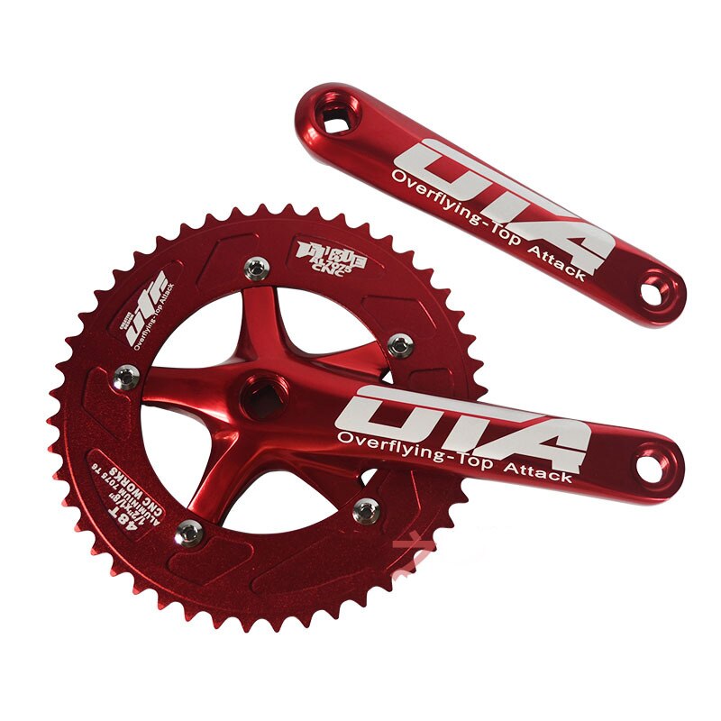 48T Road bike Fixed Gear bike Crankset 130 BCD Single Speed OTA Aluminum alloy Crank Set biciclet Bike Chainwheel Chainring