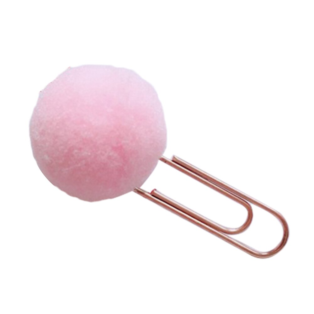 10 stk hårbold papirclips ringbind klemme memo holder bogmærker kontorpapir: Lyserød