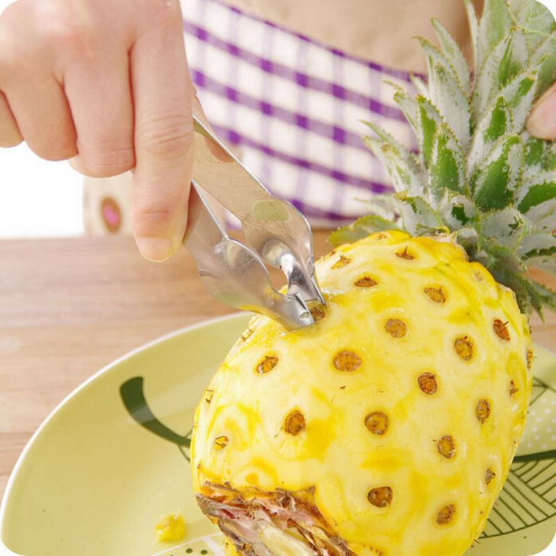 Rvs Fruit Ananas Peeler Corer Cutter Clip Keuken Pincet Gereedschap Rvs Clip Huis Keuken Fruit Gereedschap