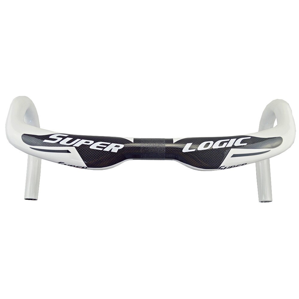 Road stuur 3 k carbon fiets stuur carbon carbon road fietsstuur glossy 31.8*400/420/440mm fiets accessoires