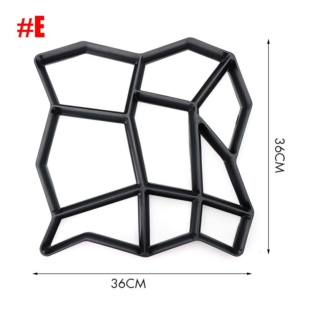 Manually DIY Reusable Concrete Paving Mold Concrete Molds Path Maker Cement Brick Garden Floor Stone Road Pave Pavement Mold: E