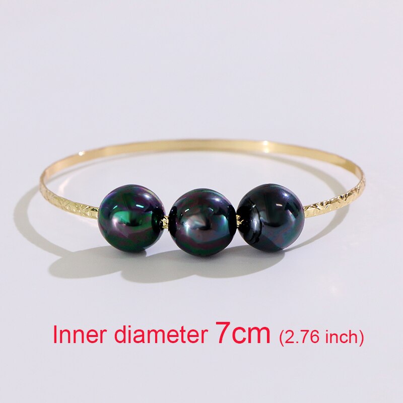 KOMI Inner Diameter 4-10CM Baby Adult Polynesian Hawaiian Jewelry Samoa Marshall Style Pearls Man Woman Bracelet Bangle K6501