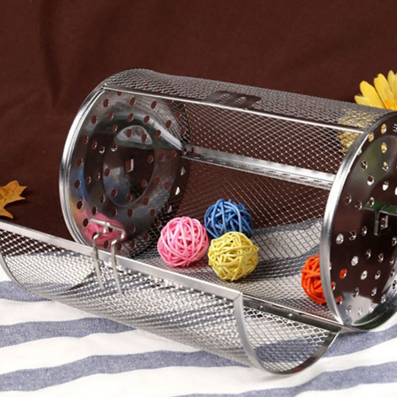 Stainless Steel Rotisserie Grill Roaster Drum Oven Basket Bakeware Oven Roast Baking Rotary Nuts Beans Peanut Basket BBQ Grill
