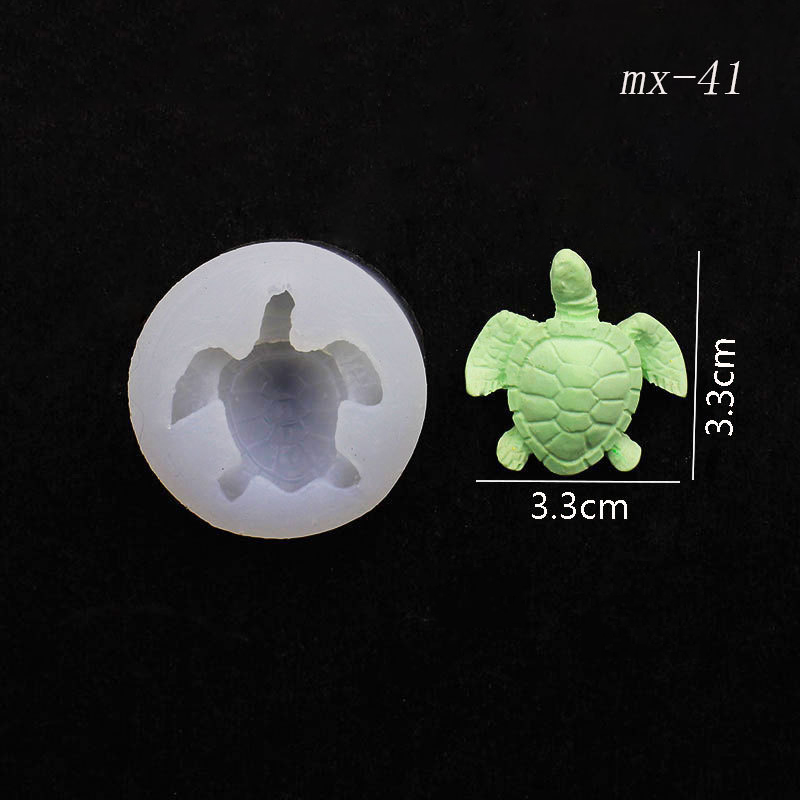 3D Shell Starfish Fondant Cake Mold Silicone Mold Set Mermaid Tail Sea Animal Cake Decorating Tools DIY Craft Fondant Molds: green