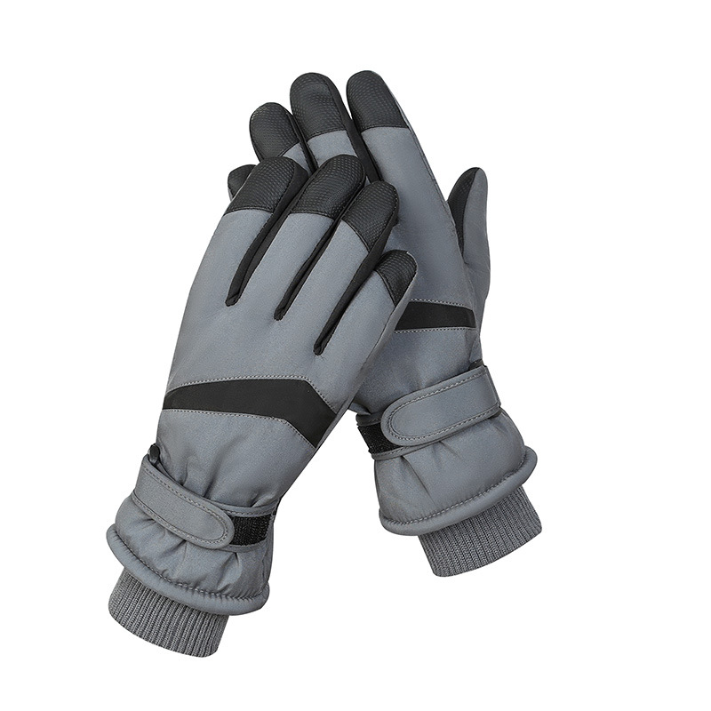 Ski Gloves for Men and Women Outdoor Cycling Touchscreen Warm and Velvet Thick Gloves Waterproof and Anti Slip Winter: Dark Grey