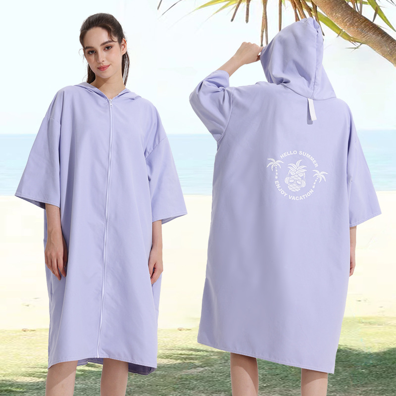 Schnelltrocknender Poncho, bademantel, tauch- und Surfen-Poncho mit kapuze, saugfähiges mikrofaser-badetuch, strandbademantel