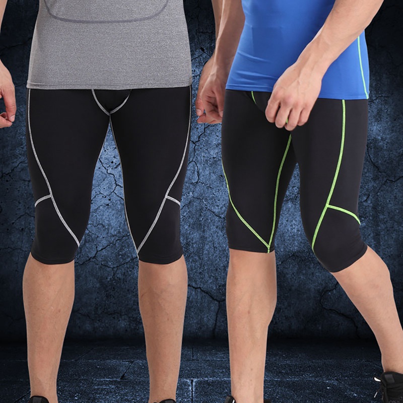 Männer kurze Hose Anti Schweiß Elastische Atmungsaktive Polyester Spandex Sport Strumpfhosen Kurze Hosen