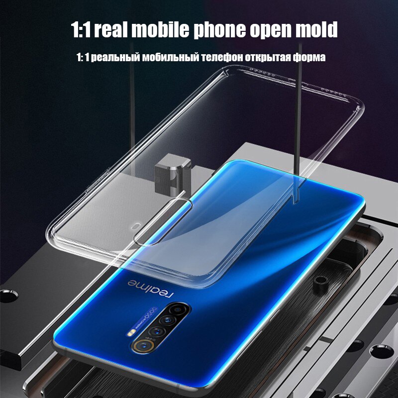 per Il caso di Realme X2 TPU Del silicone Durevole Trasparente Custodia Morbida Trasparente per Realme X2 pro protettiva Del Telefono Della Copertura Posteriore di TPU