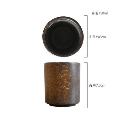 150ml /200ml japanska tekoppar vattenkopp stengods keramik handmålad kungfu tekopp kök dryck porslin kopp vintage kopp: C -150ml