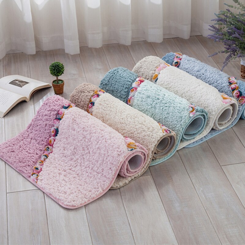 Woondecoratie pluche zachte warme vloermatten 40*60cm badmatten antislip badmatten waterabsorptie badkamer toiletmatten tapijtset