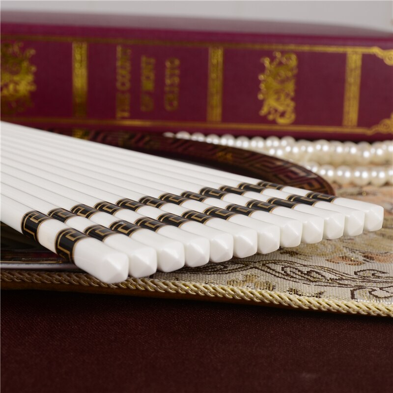 Fine Bone China Luxury Chinese Chopsticks For Dinner Kitchen Dining Table Restaurant Decorative Porcelain Serving Chop Sticks