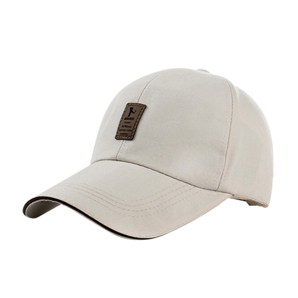 Män kvinnor basebollhatt utomhussport toppad keps bekväm andningsbar mjuk solskyddshatt: Beige