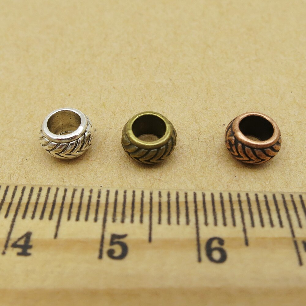 Micro anillos pequeños de plata/bronce para hombre y mujer, runas vikingas trenzadas, dreadlock, cuentas para Barba, accesorios para el cabello, 30 Uds.