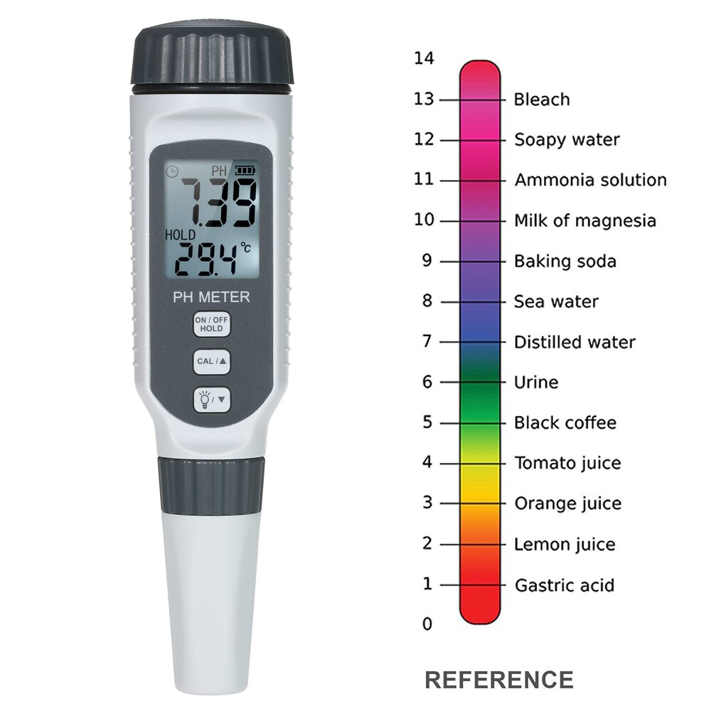 Medidor de del agua Digital TDS PH ABS, medidor automático de PH, humedad del suelo, multifunción, para agua de Acuario y piscina, 0,0 ~ 14,00ph