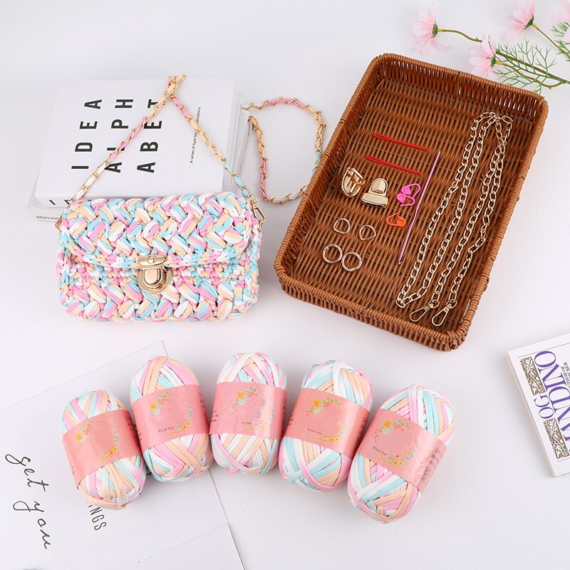 DIY Material Package Handwoven Handmade Crochet Shoulder Messenger Bag Best for Girlfriend: A7