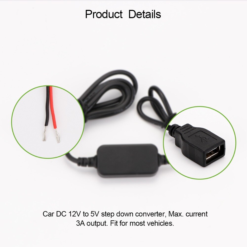 Usb bil dc omvandlare transformator buck modul  dc 12v to 5v 3a usb laddare step down spänningsregulator