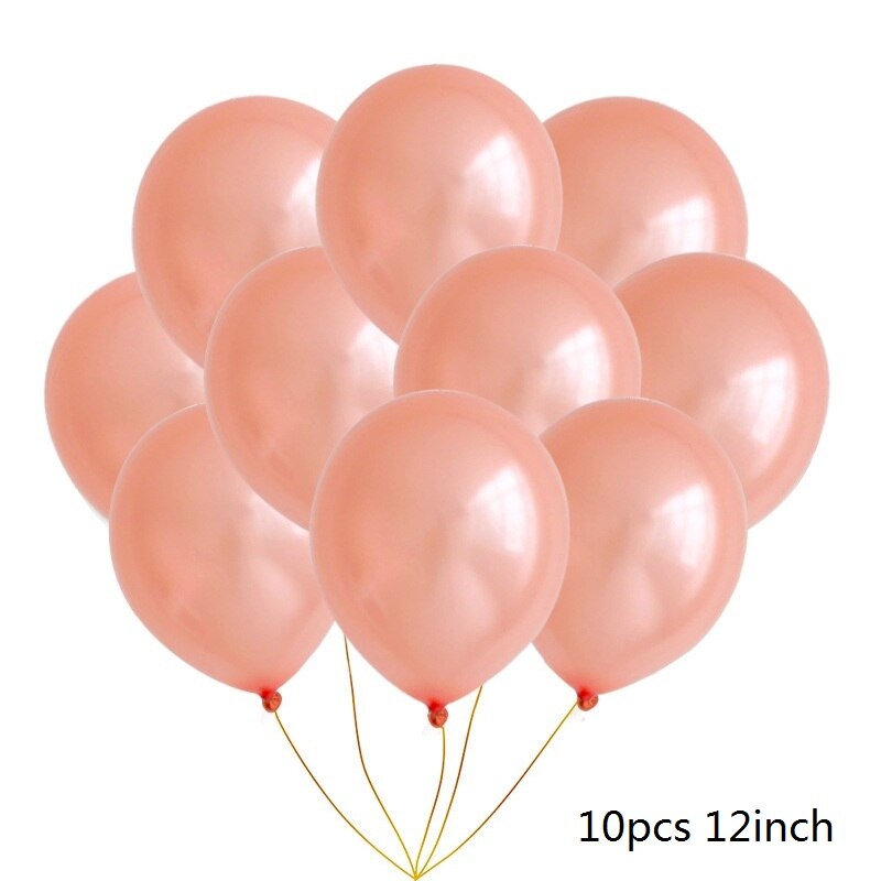 5 stk / parti 18 inchrose guld 4d og hjerteballoner boble med guldkonfetti bryllupsfødselsdag fest dekoration helium forsyninger: 10 stk