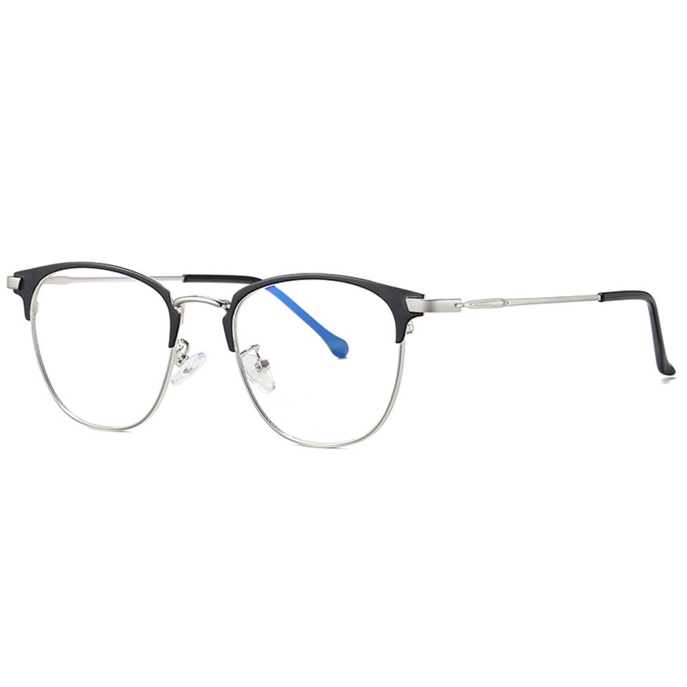 Anti Blue Light Glasses For Men Women Computer Gaming Anti Radiation Blue Ray Blocking Glasses Blocker Goggles Eyeglasses: Silver black
