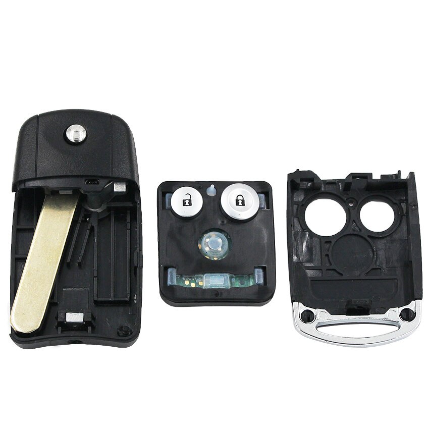 Folding flip keyless entry Remote Key fob 2 Button 433MHZ With ID46 Chip For Honda CRV Civic Jazz