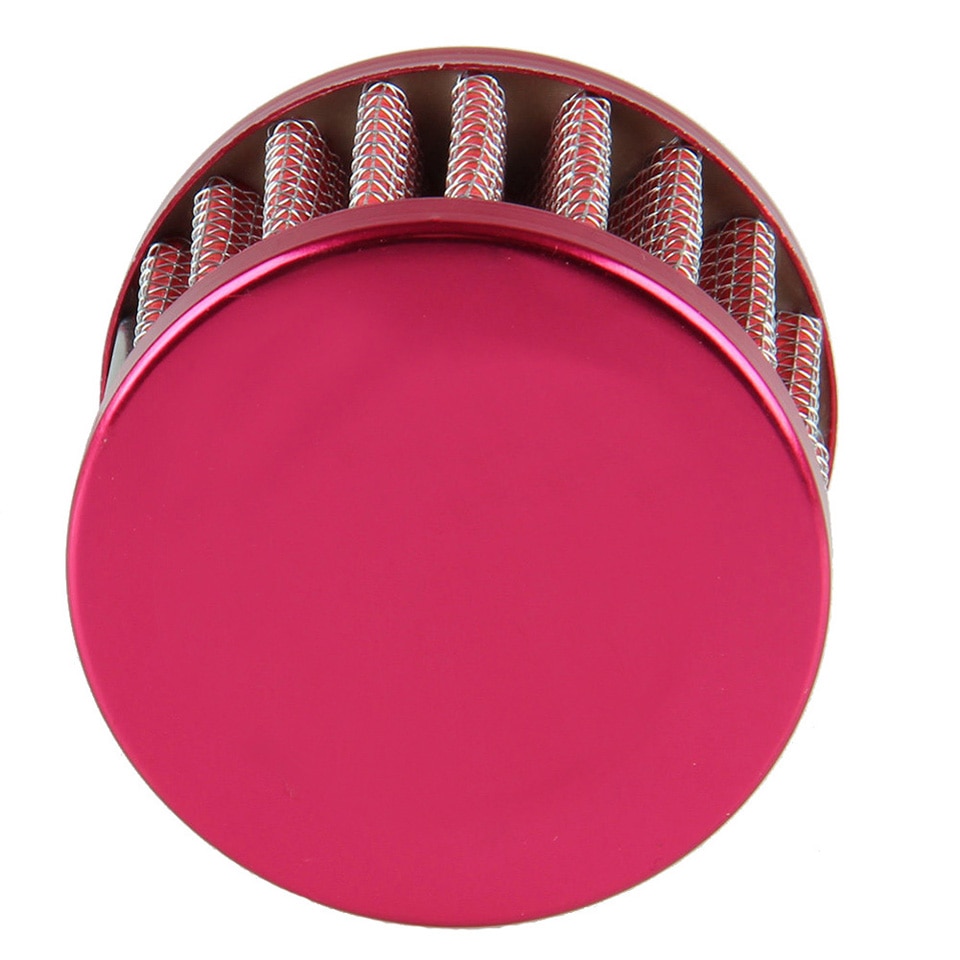 12mm Mini Auto Luchtfilter Auto Motor Koud Luchtinlaatfilter Turbo Vent Carterontluchting Rode Auto Styling Accessaries