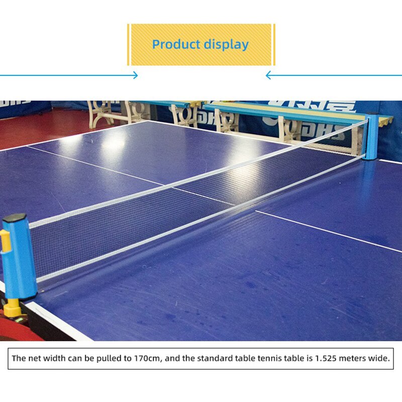 Retractabl Table Tennis Net Rack Ping Pong Racket Portable Ping Pong Post Table,Any Table Anywhere Home Gyms Ftiness
