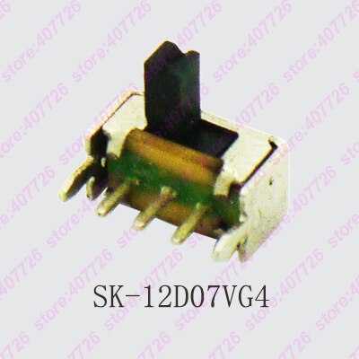 20PCS Mini Slide Switch On-OFF Micro Toggle Switch 1P2T H=1.5/2/4MM Miniature Horizontal Slide Switch SMD/DIP: SK-12D07VG4