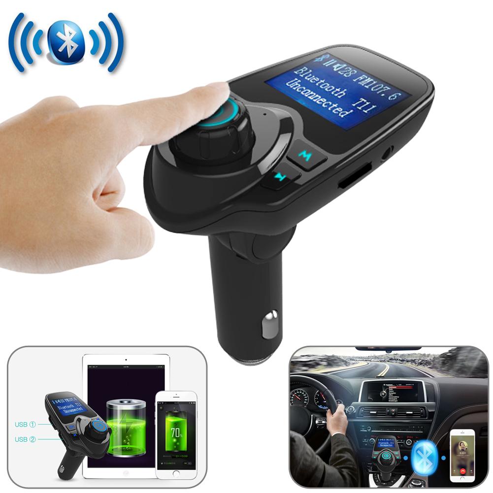 5V 2.1A Bluetooth Car Kit Fm-zender Draadloze Radio Adapter Fm Modulator Handsfree Usb Auto Speler