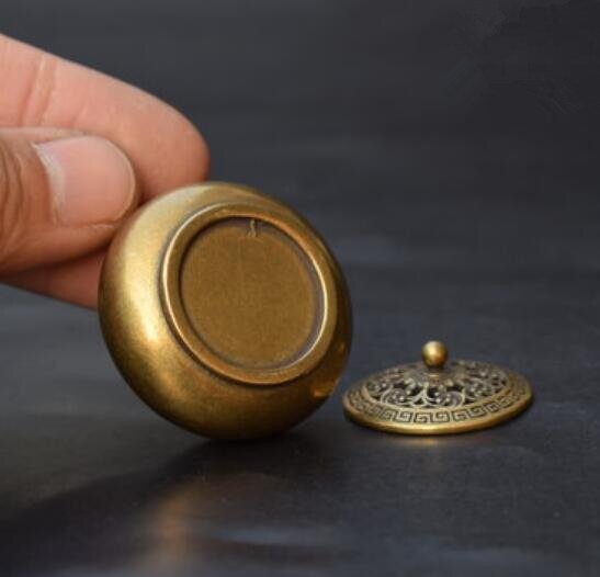 Chinese pure brass Small incense burner small statue #4