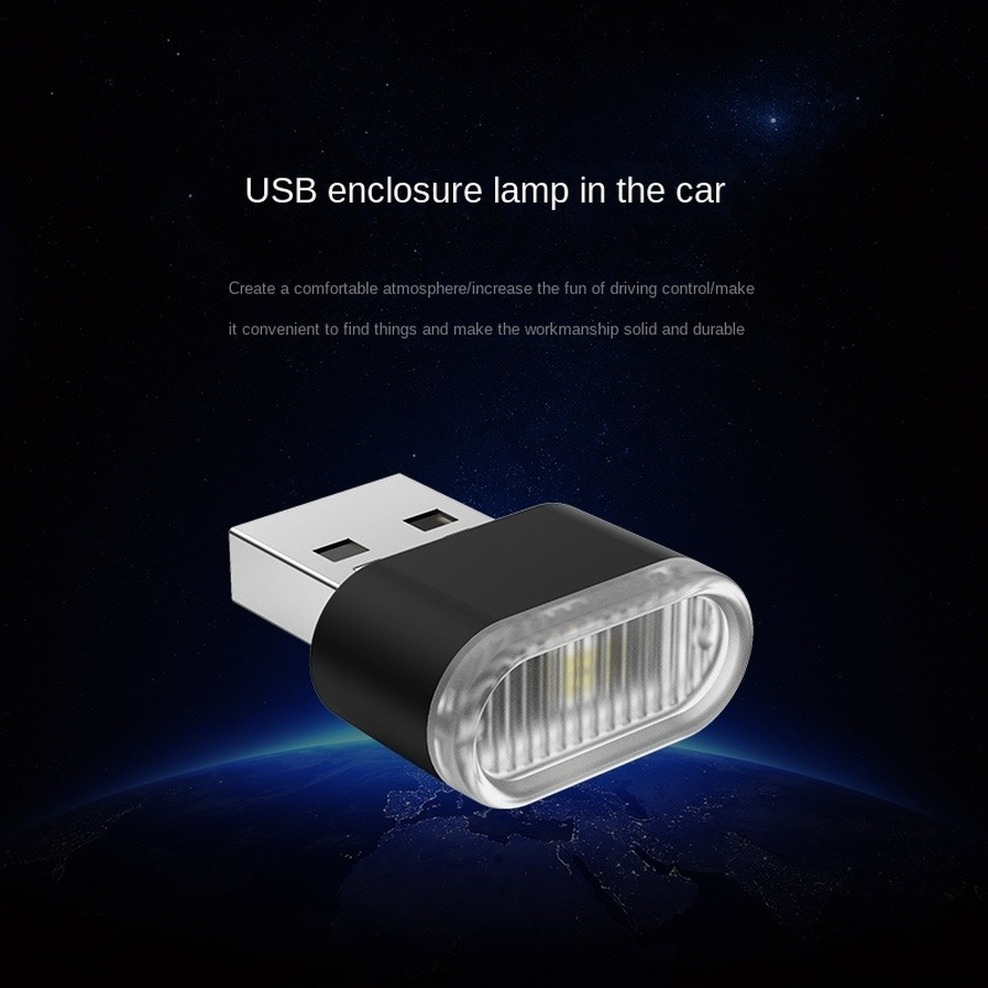 Mini USB Licht LED USB Nachtlicht Modellierung Auto Umgebungslicht Neon- Innenbeleuchtung Auto Schmuck (5 Arten von Lichtfarben)