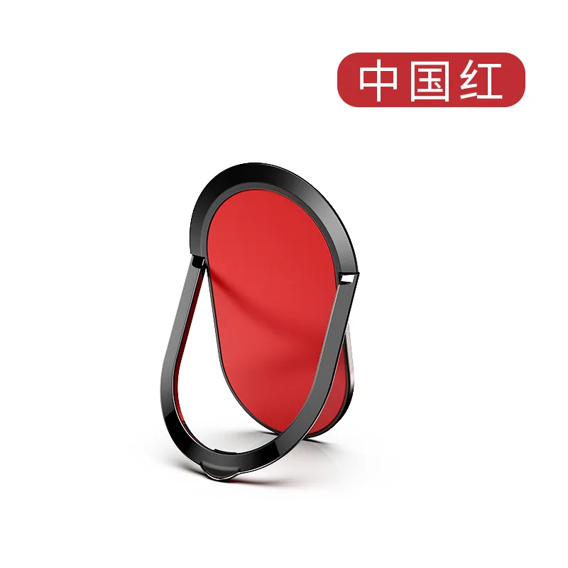 Uniwersalny ultracienki uchwyt na palec do iphone'a huawei Elastyczny stojak na telefon Bez magnetycznego uchwytu samochodowego na telefon Smartphone: Czerwony