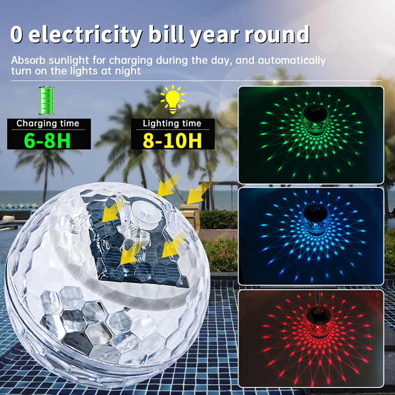 Solar Powered Wasser Float Licht Teich Schwimmenden Lampe Magische Kugel Licht Garten Farbwechsel Dekoration Beleuchtung Für Pool Baum