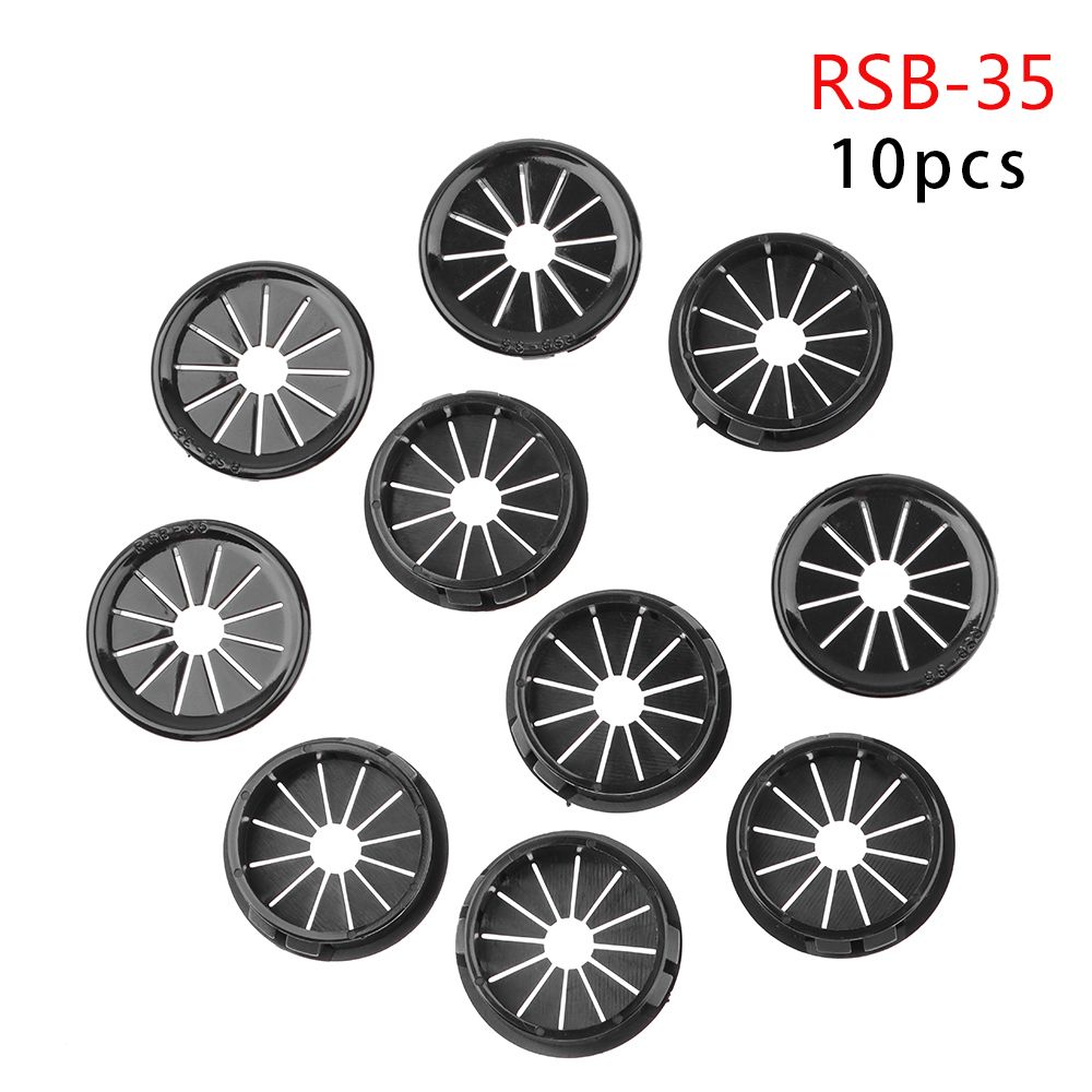 Couvercle de trou de fil de table de bureau, œillet de câble, plastique en nylon noir, forme de pétale, bouchon anti-poussière d'ordinateur, 16mm, 19mm, 22mm, 25mm, 28mm, 35mm, 38mm, 10 pièces: Ivoire