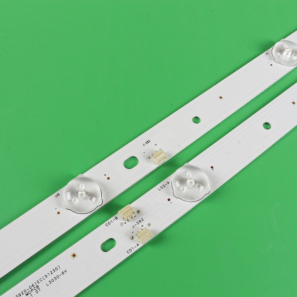3 Pcs Led Backlight Strip Voor Akai Aktv 401 403 4021 408 JS-D-JP3920-071EC 061EC LC390TA 2A 01 E39F2000 Mcpcb D39-F200 MD390012