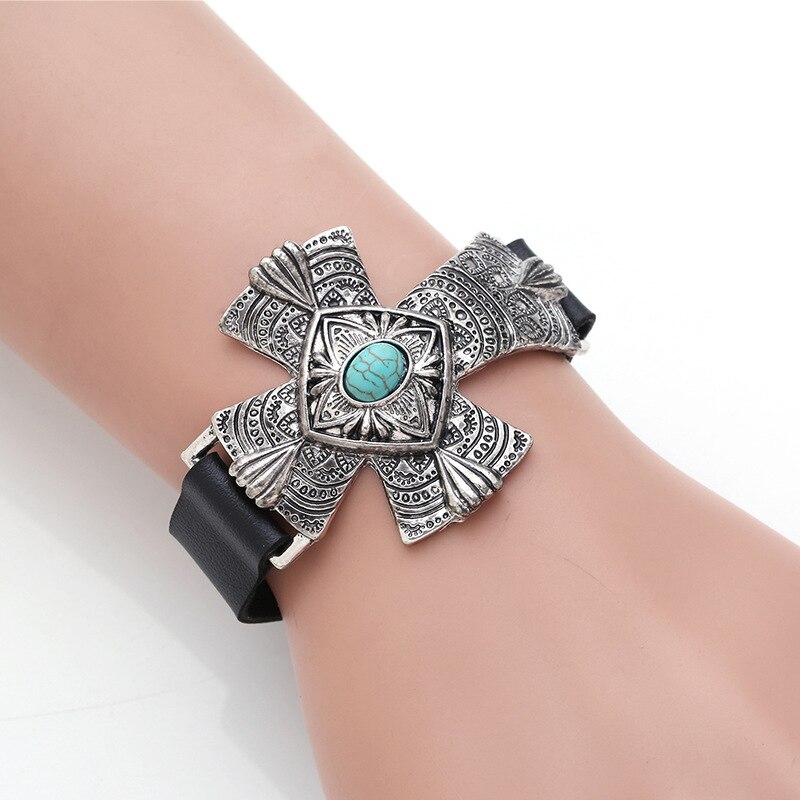 D&D leather bracelet inlaid bracelets for Women Charm Bracelet Female Jewelry