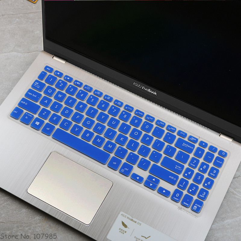 15.6 inch Silicone Keyboard Protector Cover Skin For ASUS VivoBook 15 X515MA X515EP X515JP X515JF X515J X515 MA EP JP JF J: Blue