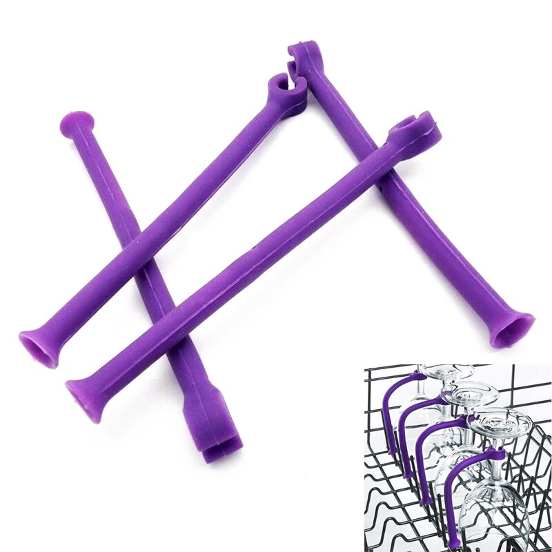 Glazen saver flexibele vaatwasser set  of 4 voor wijnglazen glaswerk vast