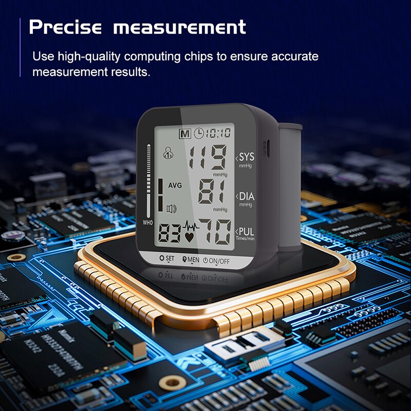 Bloeddrukmeter Draagbare Monitor Home Bp Bloeddrukmeter Met Manchet Bovenarm Automatische Digitale Bloeddrukmeter