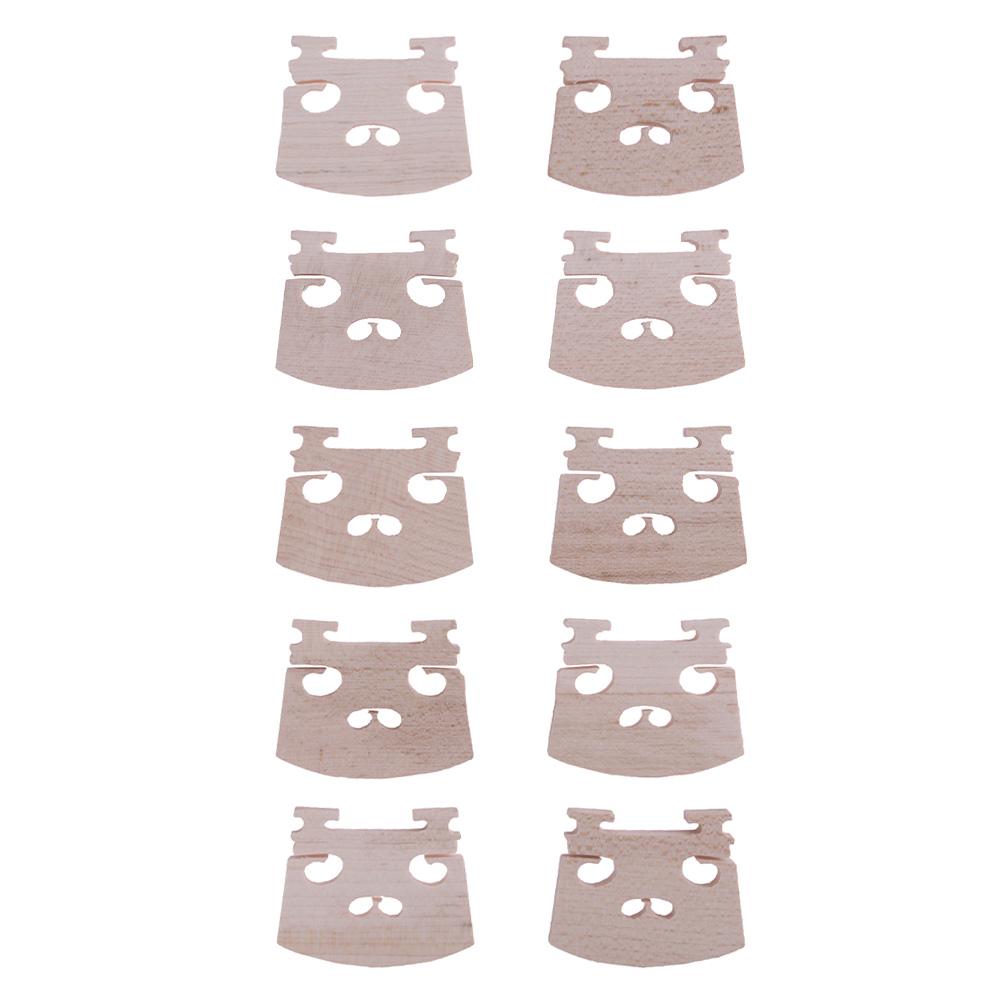 10pcs Violin Parts Stringed Instruments Maple Wood 4/4 3/4 Violin Bridges Violin Parts 48 x 39 x 5mm