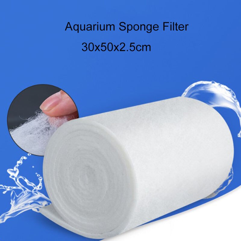 Réservoir à poisson en mousse de Filtration, filtre biochimique, éponge blanche, réservoir à longue utilisation, approvisionnement en éponge 50cm x 50cm x 2.5cm