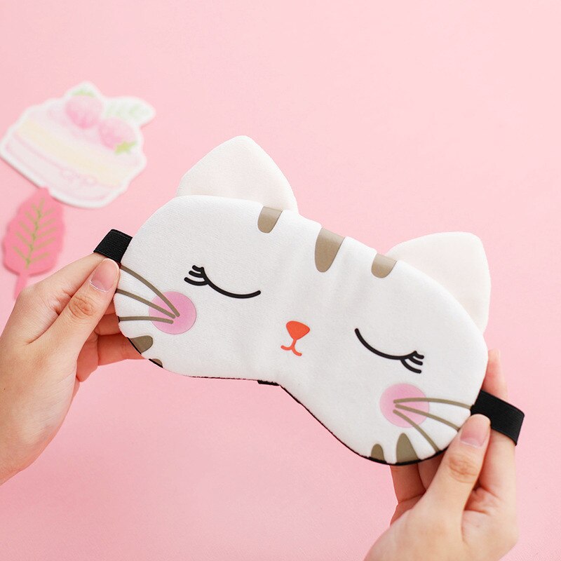Slaap Oogmasker Slaapmasker Katoen Kat Ooglap Slaapmasker Leuke Eye Cover Travel Rest Eye Band Slapen Aid Kids Eye blinddoeken