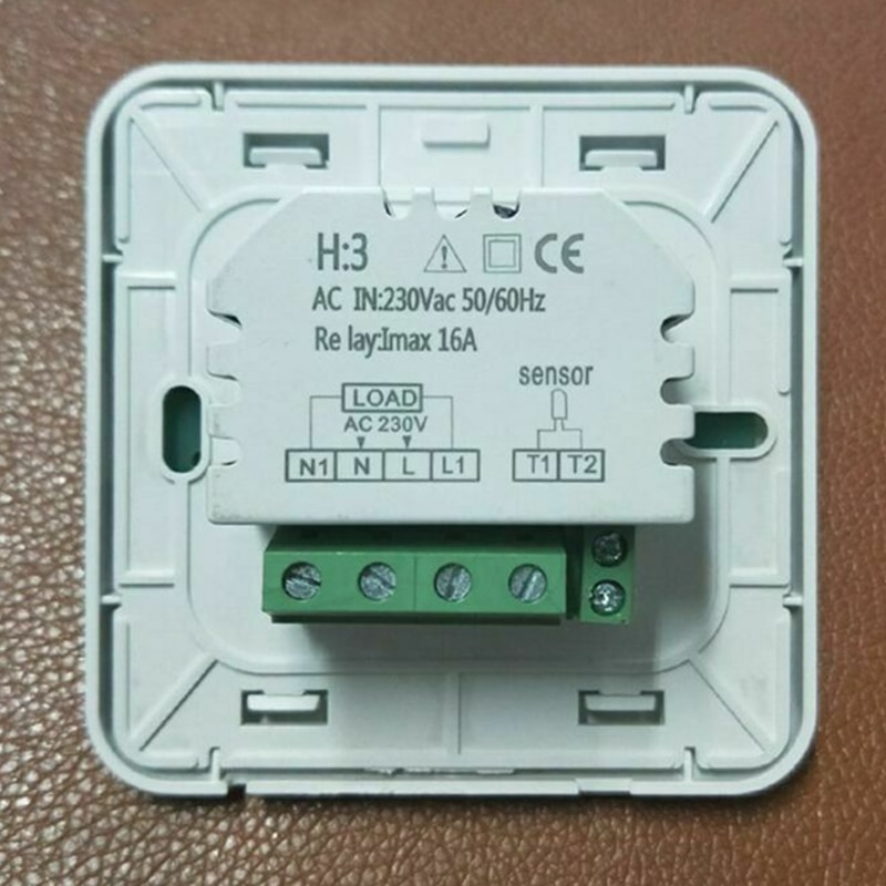 Hvid digital gulvtermostat touchskærm  ac 220v gulvvarme rumtermostat til boligvarmesystem temperaturregulator