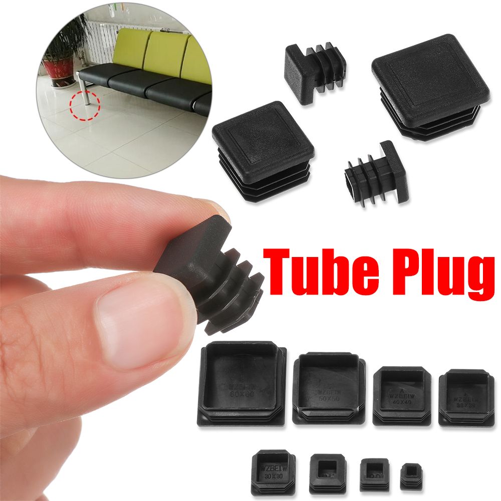 10pcs/set Square Floor Protection Furniture Accessories Caps Protector Furniture Feet Anti-slip Pad Blanking End Caps