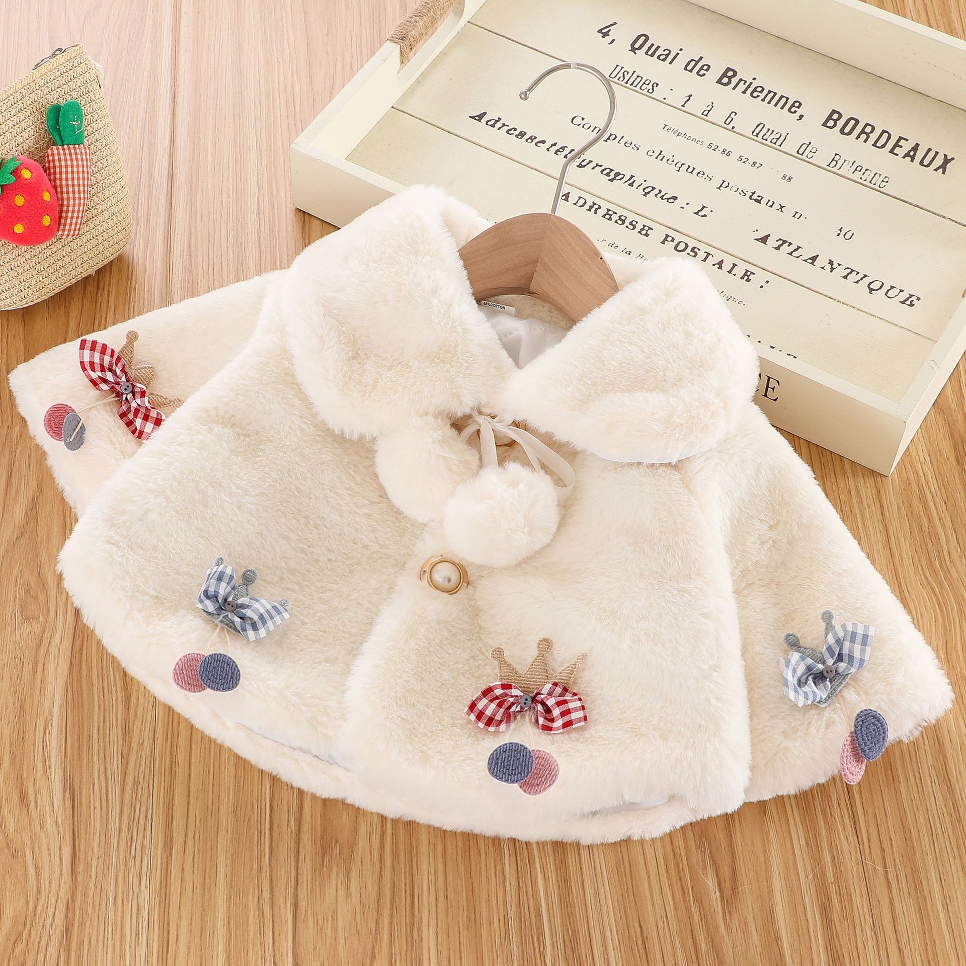 Kinderkleding Baby Meisje Winter Kleding Prinses Fan Mantel Vrouwen Koreaanse Stijl Leuke Boven Knie, mini Solid: WHITE / 24M