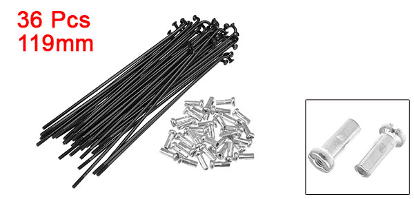 X Autohaux 36pcs 14G J Bend Bicycle Steel Spokes 119mm 125mm 136mm 138mm 141mm 144mm 153mm 158mm 169m Cycle Spokes with Nipples: WHITE